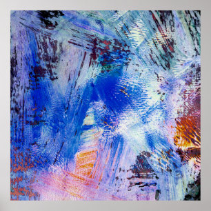 acrylic raster texture different multicolored mono poster