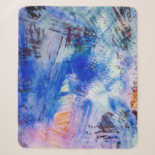 acrylic raster texture different multicolored mono sherpa blanket