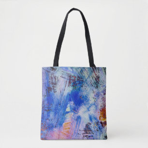 acrylic raster texture different multicolored mono tote bag