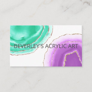 Acrylic Resin Artist Handmade Home Decor Business Card