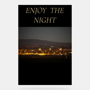 Acrylic Sign ENJOY THE NIGHT