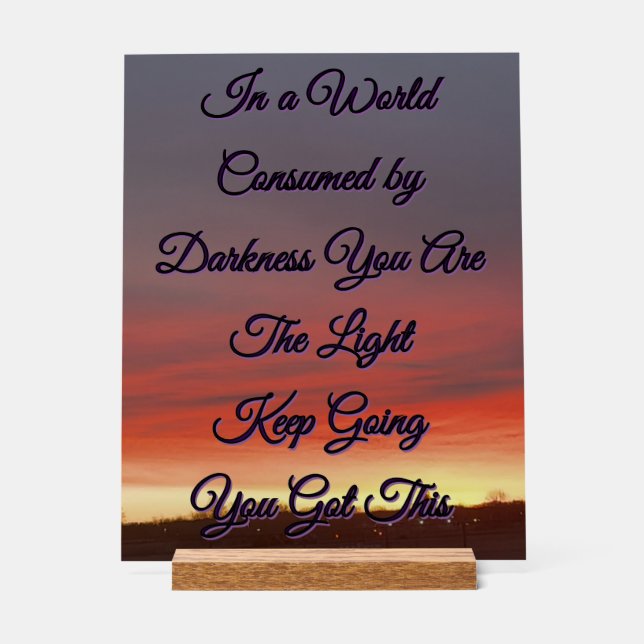 Acrylic Sign Insperational (Front)