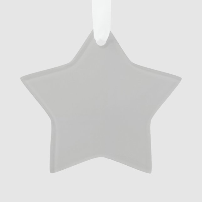 Acrylic Star Ornament | Frosted Minimalist Décor (Front)
