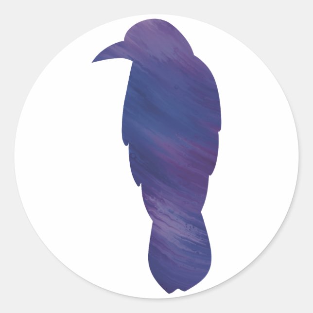 Acrylic-Style Crow Sticker (Front)