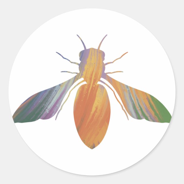 Acrylic-Style Honeybee Sticker (Front)