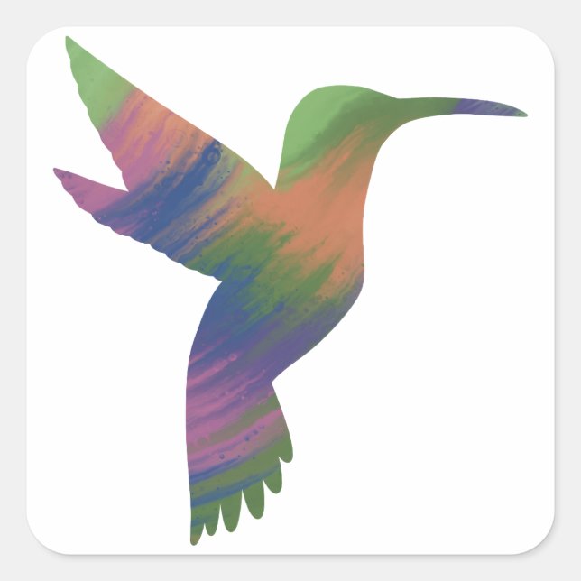 Acrylic-Style Hummingbird Sticker (Front)