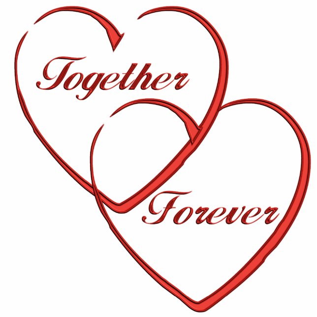 Acrylic Table Centerpiece hearts wedding Shower Standing Photo Sculpture (Front)