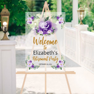 Acrylic Teacher Retirement Welcome Sign Apple