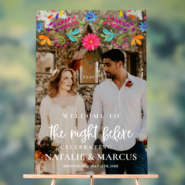 Acrylic The Night Before Wedding Welcome Sign (Neutral)