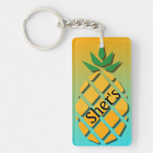 Acrylic Tropical Pineapple Key Chain