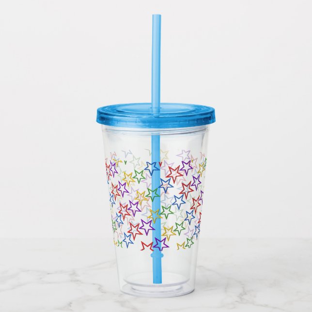 Acrylic Tumbler - Colored Stars (Front)