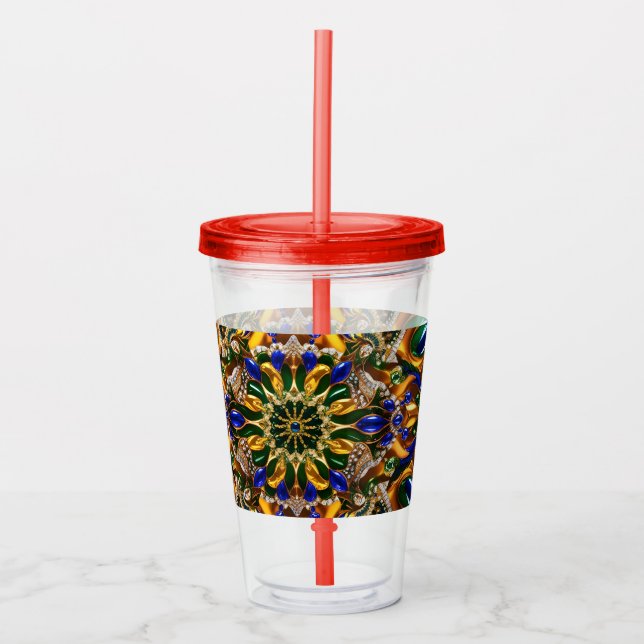 Acrylic Tumbler with Brazil Colours Design (Front)