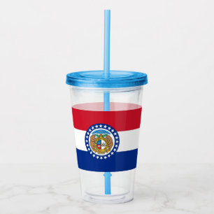 Acrylic Tumbler with flag of Missouri