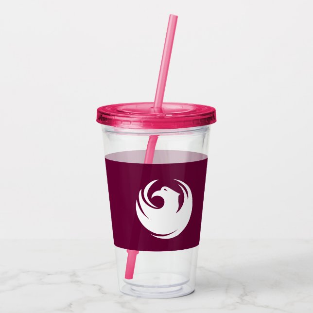 Acrylic Tumbler with flag of Phoenix City (Back)