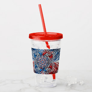 Acrylic Tumbler with French Colours Design
