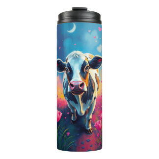 Acrylic Valentine's Day Cow Thermal Tumbler