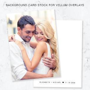 Acrylic Vellum Overlay White Photo Background  Invitation
