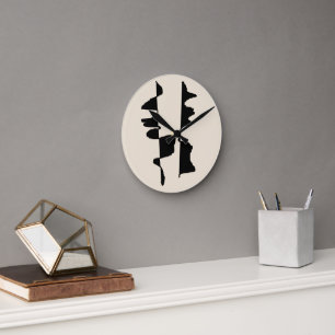 Acrylic Wall Clock "Abstract Dual Face"