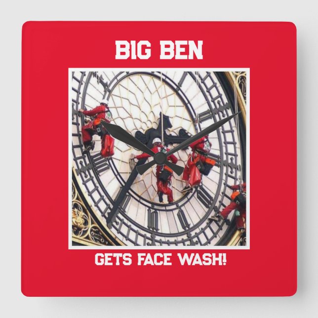 Acrylic Wall Clock large square! (Front)