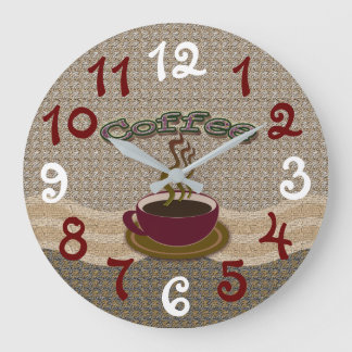 Acrylic Wall Clock with coffee cup