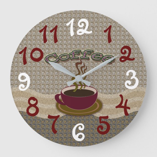 Acrylic Wall Clock with coffee cup (Front)