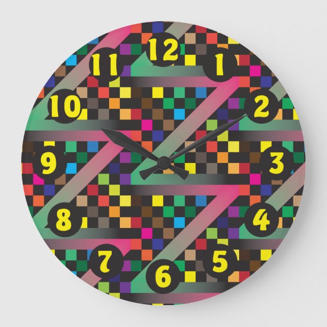 Acrylic Wall Clock zig zag (Front)