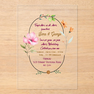 Acrylic Wedding Invitations