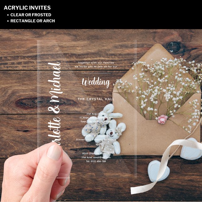 Acrylic Wedding Invites Transparent Bold Modern Invitations (Creator Uploaded)