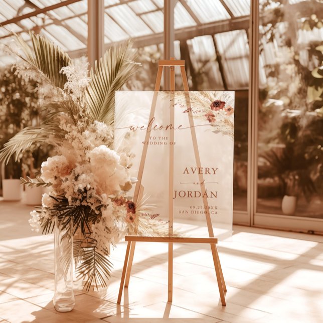 Acrylic Wedding Welcome Sign, Fall Wedding Welcome Acrylic Sign (Creator Uploaded)