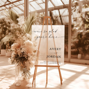 Acrylic Wedding Welcome Sign, Minimalist Welcome Sign
