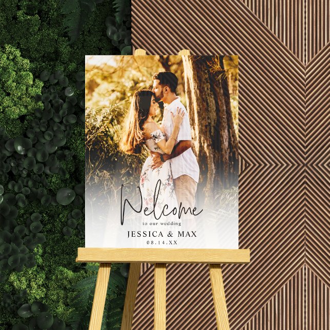 Acrylic Wedding Welcome Sign With Photo (Creator Uploaded)