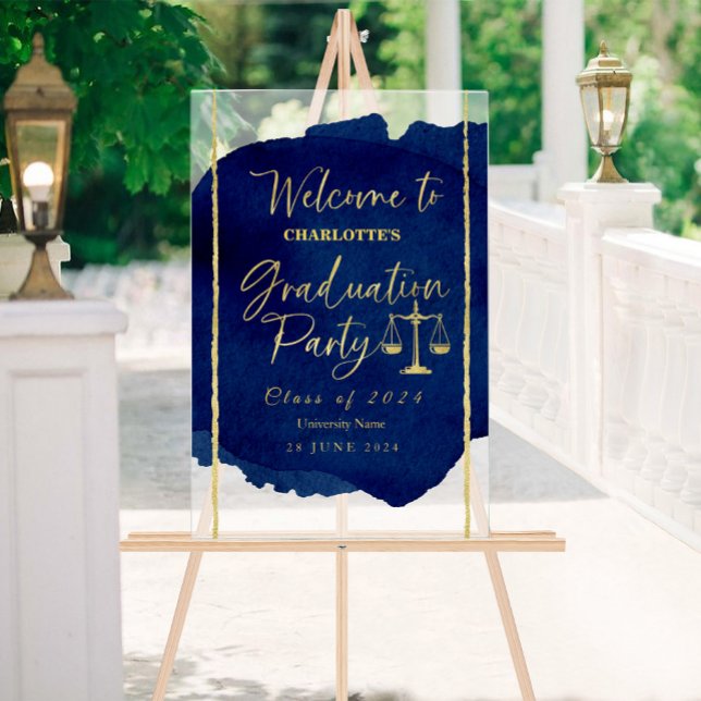 Acrylic Welcome Party Sign | Graduation Law School (Creator Uploaded)