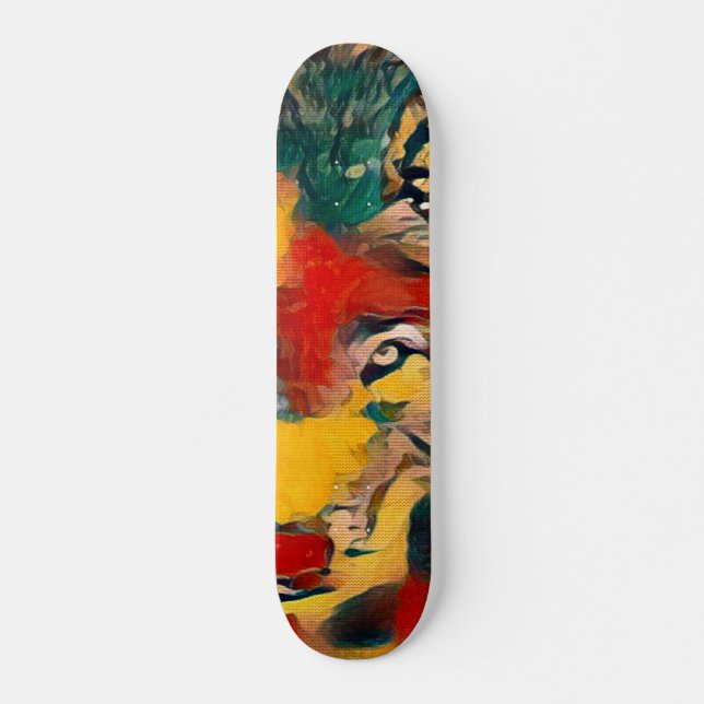 Acrylic Wolf Element Zero Custom Pro Board Skateboard (Front)