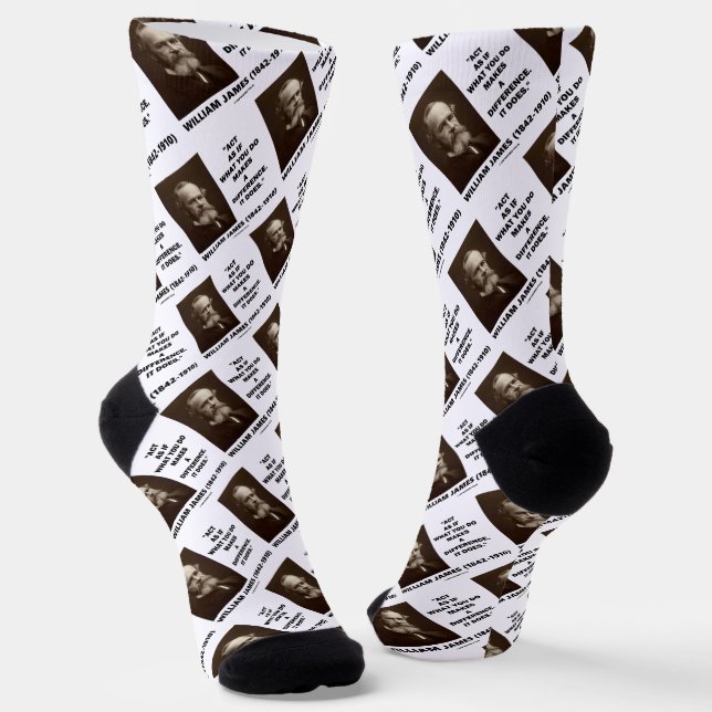 Act As If What You Do Makes A Difference James Qte Socks (Angled)
