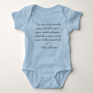 Act in Manner to Constitute Happiness Jane Austen Baby Bodysuit