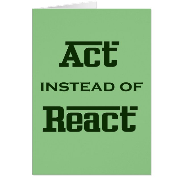 Act instead of React (Front)