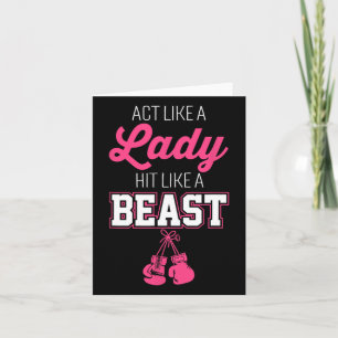 Act Like A Lady Hit Like A Boss Boxing  Card