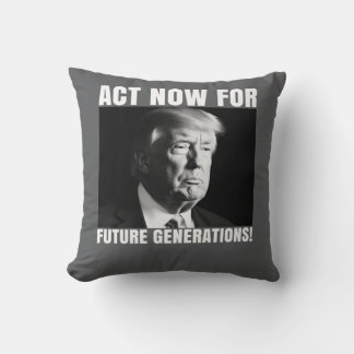 Act Now for Future Generations - Climate Awareness Cushion