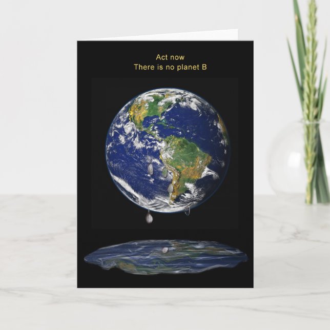 Act Now, There is no planet B Holiday Card (Front)