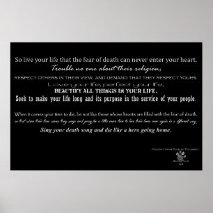 Act of Valour Poem - Poem by Tecumseh Poster