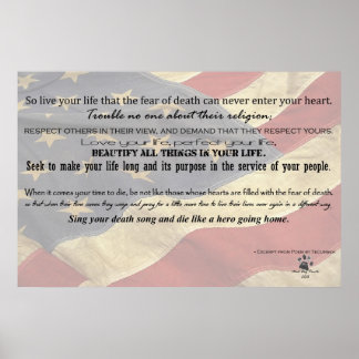 Act of Valour Poem - Poem by Tecumseh Poster