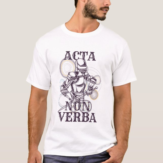 Acta Non Verba Artistics Print On Demand T-Shirt (Front)