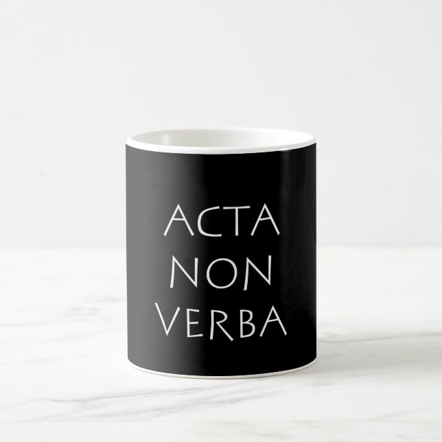 Acta non verba coffee mug (Center)