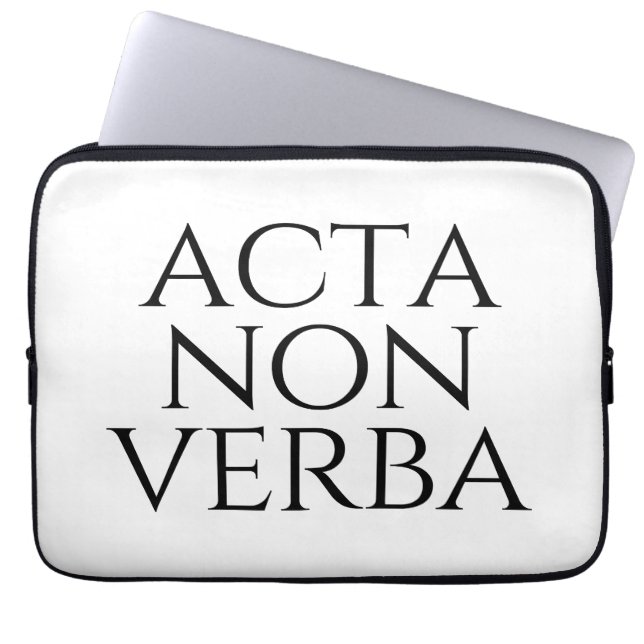 Acta Non Verba Laptop Sleeve (Front)
