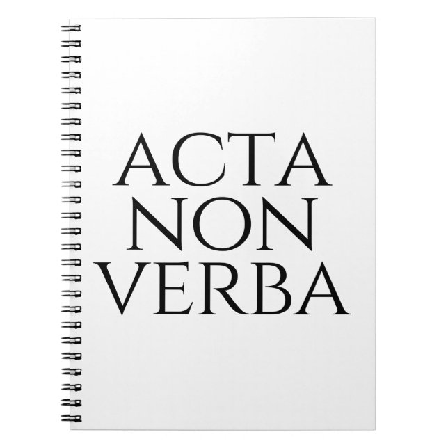 Acta Non Verba Notebook (Front)