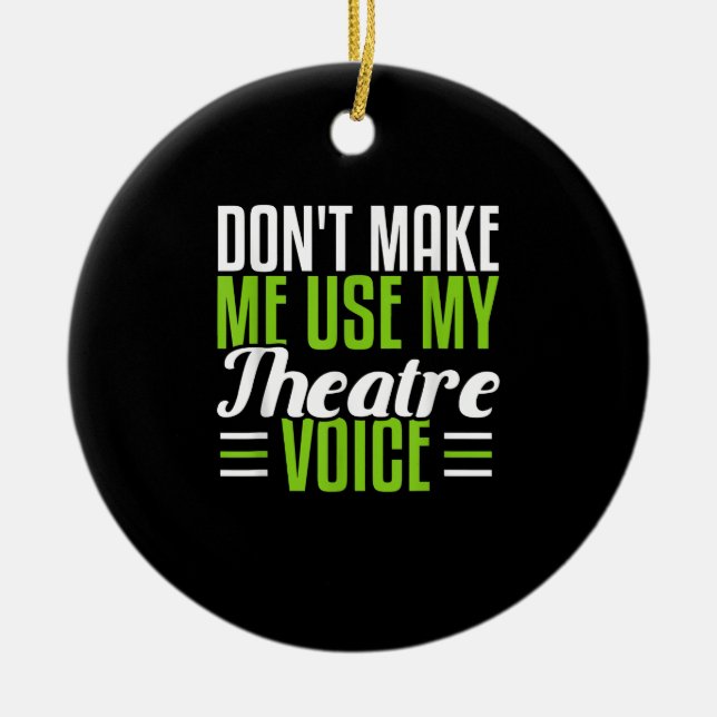 Acter Dramatic Musical Broadway Actor Actress Ceramic Tree Decoration (Front)