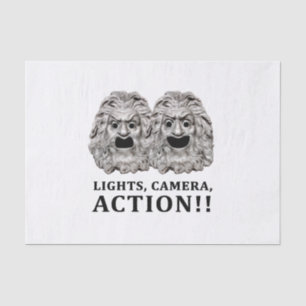 Acting concept graphic logo tissue paper