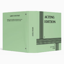 Acting Edition Play Script Styled