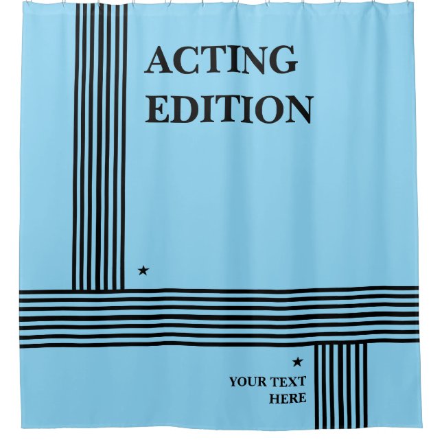 Acting Edition Play Script Styled Shower Curtain (Front)