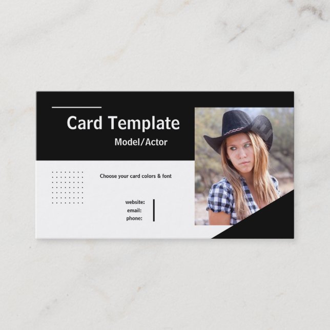 Acting Photo Card Headshot Actor  (Front)